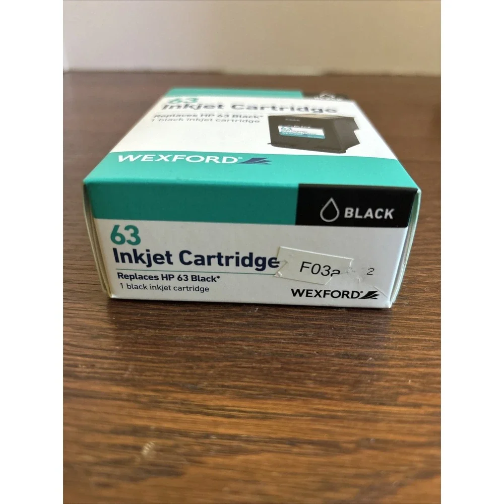 NEW WEXFORD 63 Inkjet Cartridge Black Replaces HP 63 OEM F6U62AN